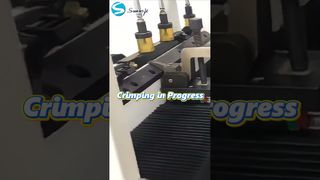 Semi-automatische krimpmachine voor radiatortanks ⚙️ Fabrieksproductie#radiator#machine#factoryprocess